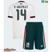 Camiseta México Armando Gonzalez #14 Visitante Equipación para niños Mundial 2026 manga corta (+ pantalones cortos)